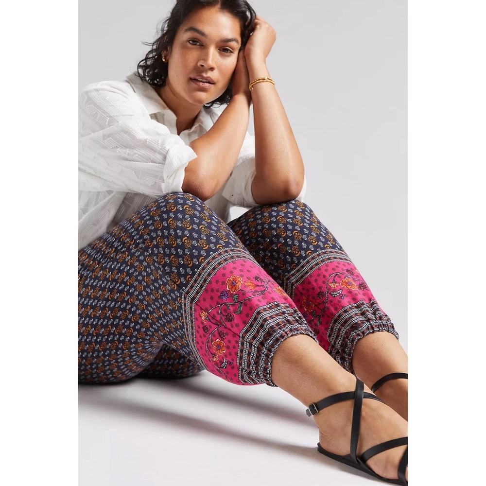Anthropologie Smocked Balloon-Leg Pants NWT Size 14 - Picture 5 of 16